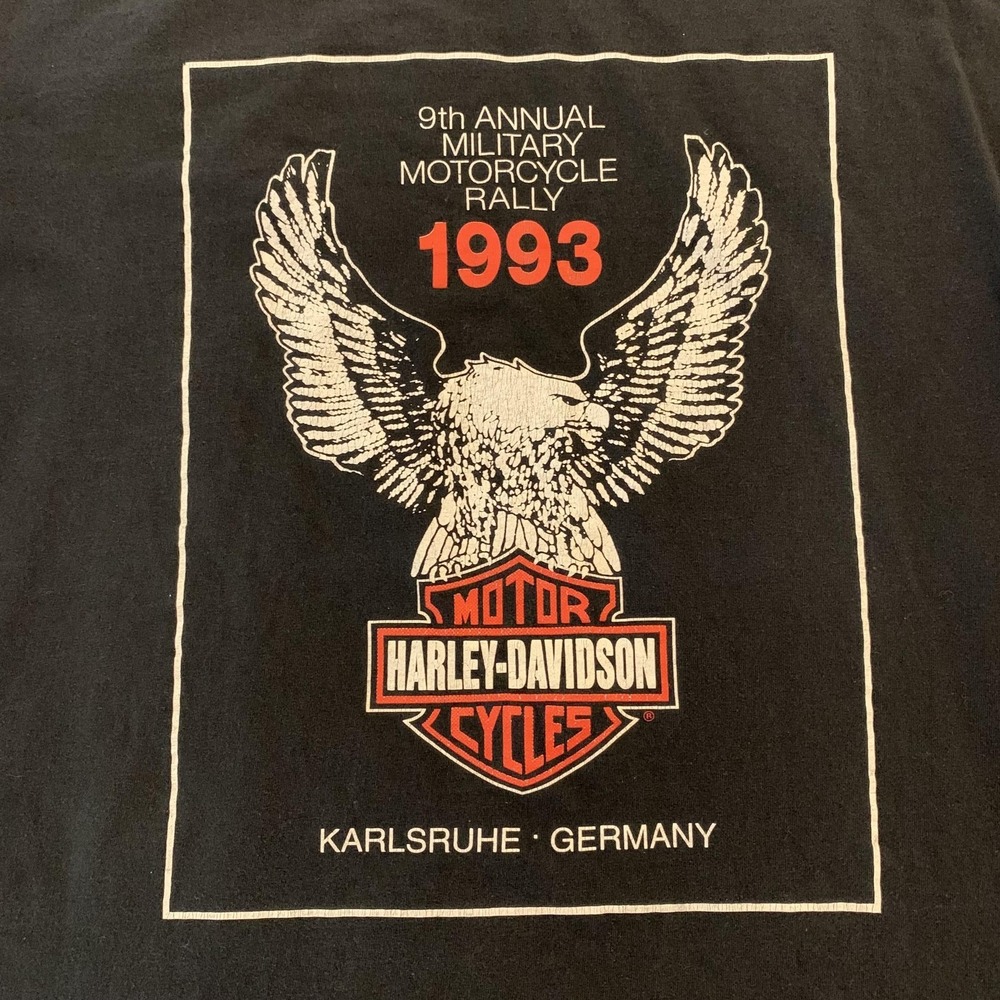 VTG Harley-Davidson Shirt Mens XL Black 90th Anniversary 1903 1993 USA Germany - Picture 8 of 9